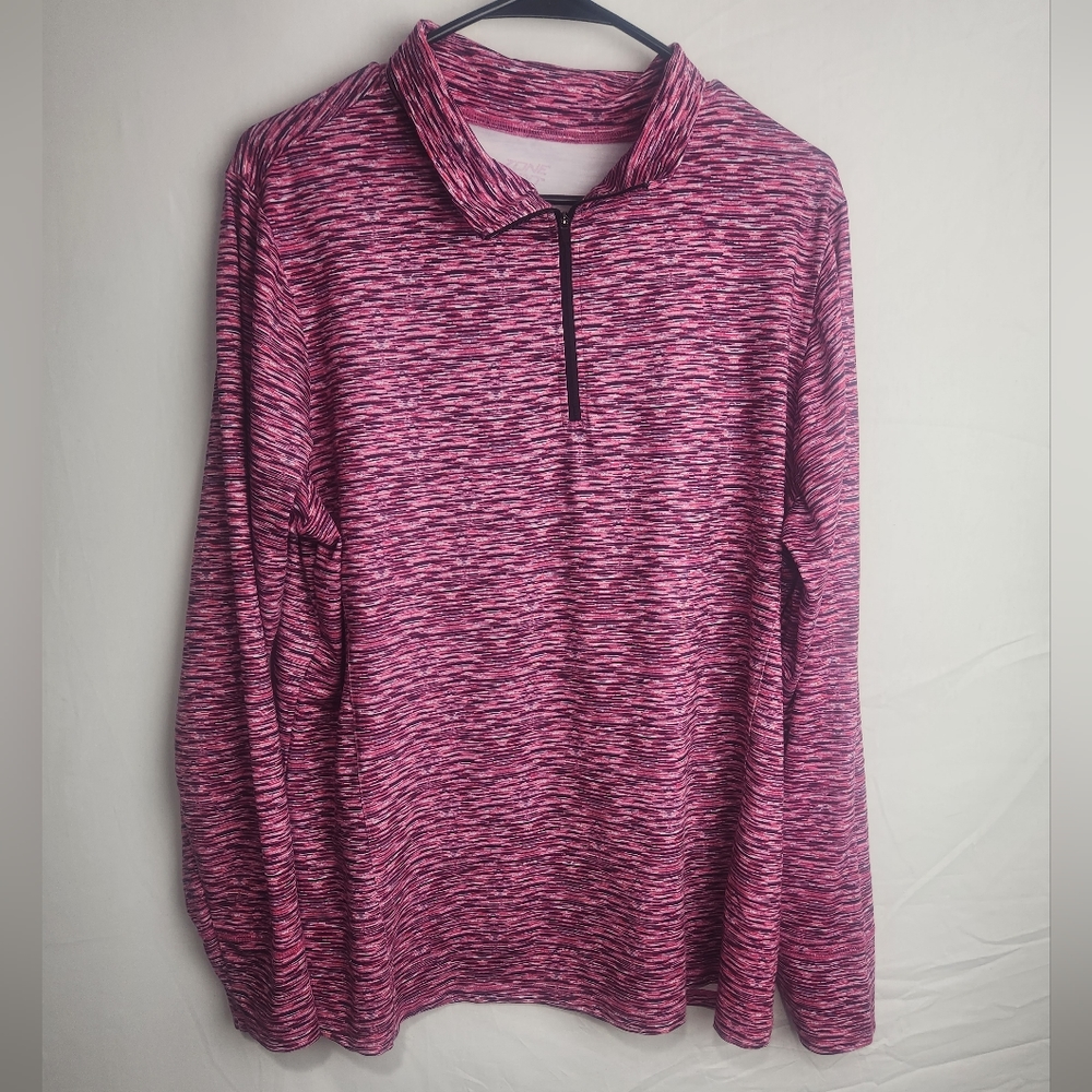 Zone Pro Women's Space Dye Long Sleeve Workout Shirt Lightweight Stretchy XL